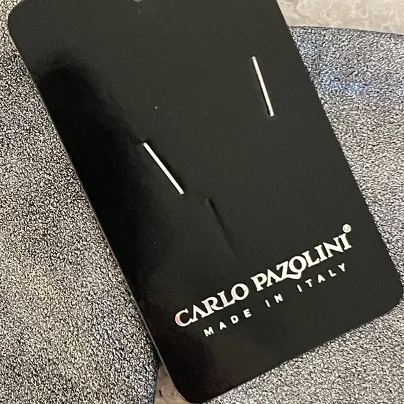 NWT CARLO PAZOLINI leather silver gloves with silk lining - Picture 5 of 10